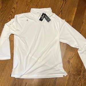 Rhone Delta pique polo shirt long sleeve